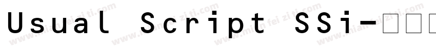 Usual Script SSi字体转换